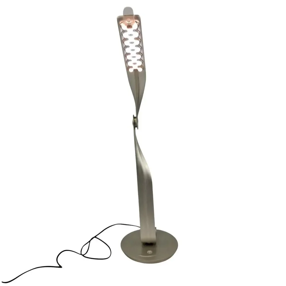 Herman Miller Leaf Personal LED Desk Lamp Silver Yves Behar Dimmable Table Light